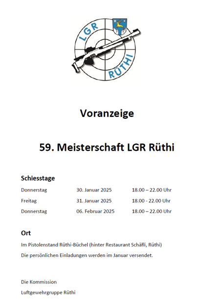 LGR Meisterschaft Rüthi